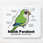 Mönchparakeet-Statistiken Mousepad (Vorne)