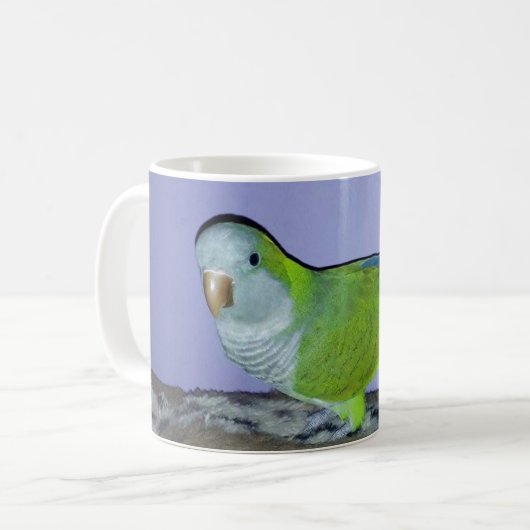 Mönchssittich Kaffeetasse (Vorderseite Links)