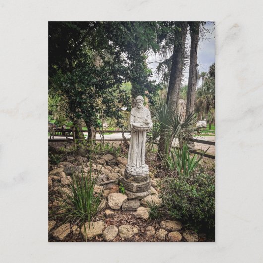 Mönchsstatue Postkarte (Vorderseite)