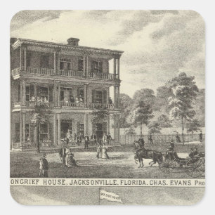Moncrief Haus, Jacksonville Quadratischer Aufkleber