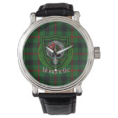 Moncrieffe Scottish Clan Tartan & Crest Armbanduhr (Vorderseite)