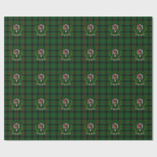 Moncrieffe Scottish Clan Tartan & Crest Geschenkpapier (Flach)