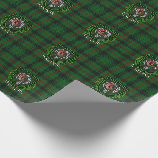 Moncrieffe Scottish Clan Tartan & Crest Geschenkpapier (Ecke)