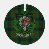 Moncrieffe Scottish Clan Tartan & Crest Ornament Aus Glas (Rückseite)