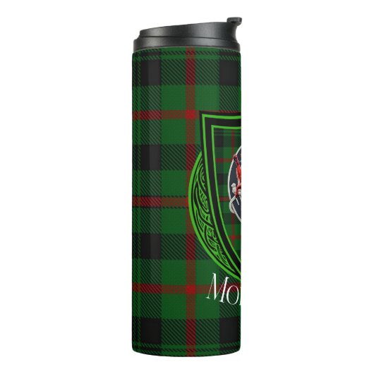 Moncrieffe Scottish Clan Tartan & Crest Thermosbecher (Nach links gedreht)