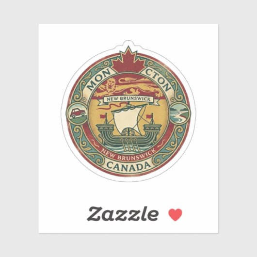 Moncton, New Brunswick Aufkleber (Blatt)