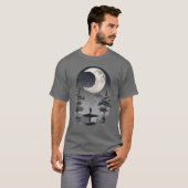 Mond 8 Licht, Mondlicht, Satellit, Himmelsstrahlen T-Shirt (Vorne ganz)