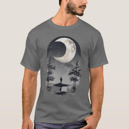 Mond 8 Licht, Mondlicht, Satellit, Himmelsstrahlen T-Shirt