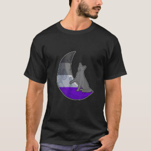 Mond Asexuelle Flagge Katze LGBTQ sicherer Raum Ga T-Shirt