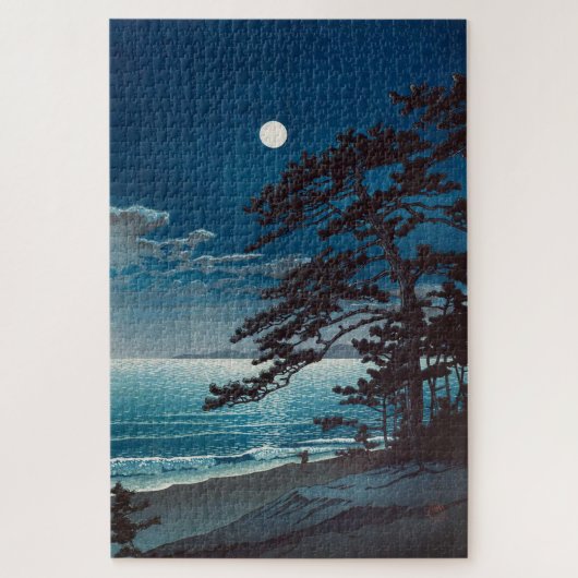 Mond at Ninomiya Beach, Hasui Kawase Puzzle (Vertikal)