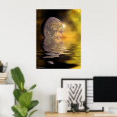 Mond auf dem Wasser Poster (Heimbüro)