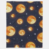 Mond auf Feuer Muster Fleece Decke (Vorderseite)