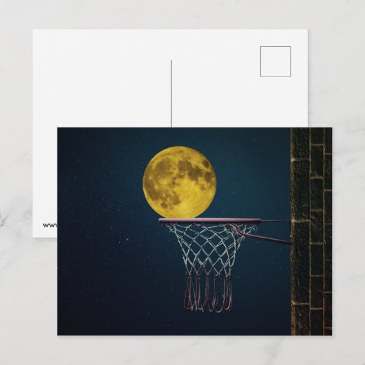 Mond auf Korb Postkarte (Vorne/Hinten)