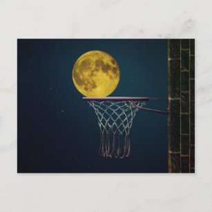 Mond auf Korb Postkarte