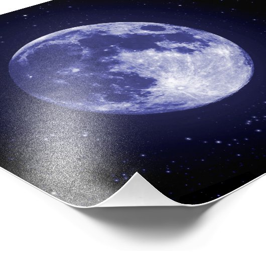 Mond aus der Erde Fotodruck (Ecke)