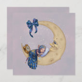 Mond-Baby-Elf Einladung (Vorne/Hinten)