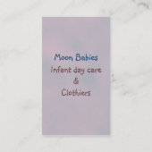 Mond-Baby-Elf Visitenkarte (Rückseite)
