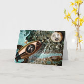 Mond-Baby-Gruß-Karte Karte (Gelbe Blume)