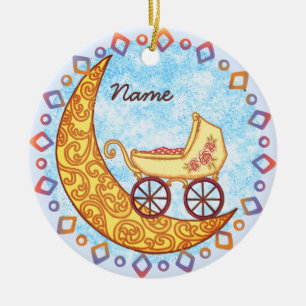 Mond-Baby-Schmuck Keramik Ornament