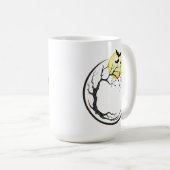 Mond, Baum und Fledermäuse Kaffeetasse (VorderseiteRechts)
