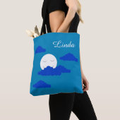 Mond bei frühem Dämmerlicht: Blau Tasche (Von Nahem)