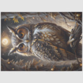 Mond-Beobachter-Eule Decoupage Seidenpapier (Vorderseite)