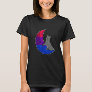 Mond Bisexuellen-Flagge Katze LGBTQ sicherer Raum T-Shirt