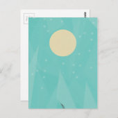 Mond-Blume Postkarte (Vorne/Hinten)