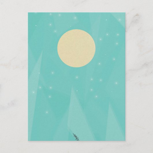 Mond-Blume Postkarte (Vorderseite)