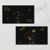 Mond-Blume Visitenkarte (Vorne/Hinten)
