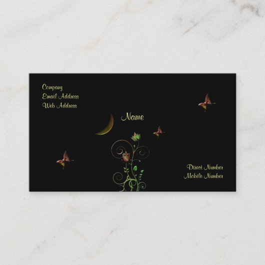 Mond-Blume Visitenkarte (Vorderseite)