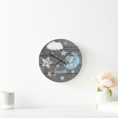 Mond, Cloud Wall Clock, rund, mittel Runde Wanduhr (Zuhause)