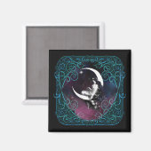 Mond-Dame Magnet (Vorderseite/Rückseite)