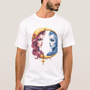 Mond der ewigen Balance – Feuer- und Wasserseelen. T-Shirt