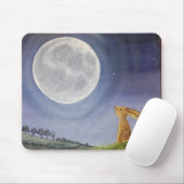 Mond, der Hase-Mäusematte anstarrt Mousepad (Mit Mouse)