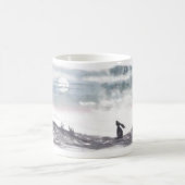 Mond, der Hase-Tasse anstarrt Kaffeetasse (Mittel)