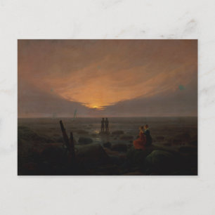 Mond, der über das Meer, 1821 steigt Postkarte