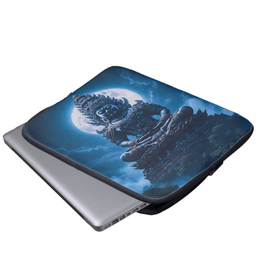 Mond des schweigenden Wächters Laptopschutzhülle (Vorne Knopf)