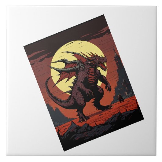 Mond-Drache. Fliese (Vorderseite)