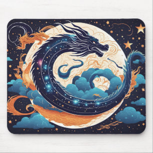 Mond-Drache-Mauspad Mousepad
