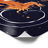 Mond-Drachen-Plakat Poster (Ecke)