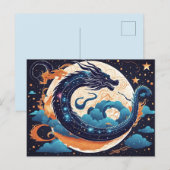 Mond-Drachen-Postkarte Postkarte (Vorne/Hinten)