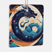Mond-Drachen-Schmuck Keramikornament (Rechts)