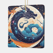 Mond-Drachen-Schmuck Keramikornament (Links)