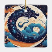 Mond-Drachen-Schmuck Keramikornament (Rückseite)