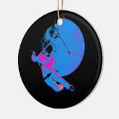 Mond drehen - Scooter Rider Keramik Ornament (Links)