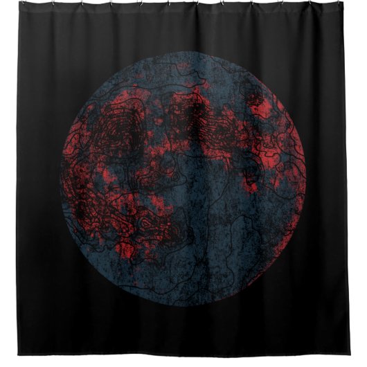 Mond Duschvorhang (Vorderseite)