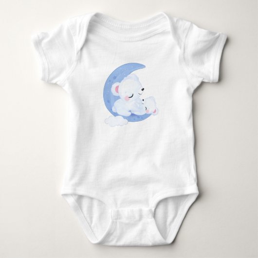 Mond Eisbären Baby Strampler (Vorderseite)