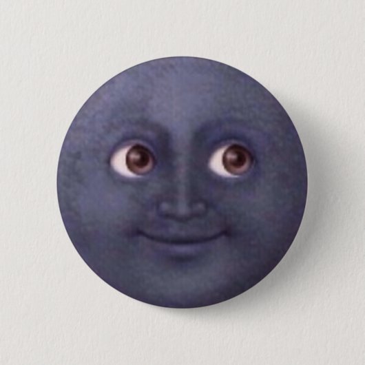 Mond Emoji Knopf Button (Vorderseite)