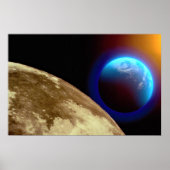 Mond, Erde und Sonne Poster (Vorne)